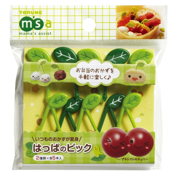 日本可愛造型便當食物叉 - 葉片 
