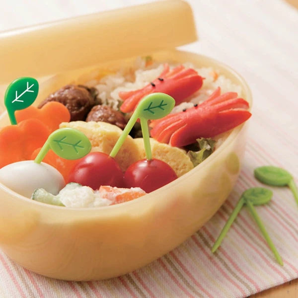 日本可愛造型便當食物叉 - 葉片 