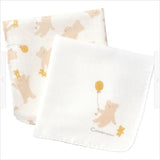 Double Gauze Baby Handkerchiefs – 2 pcs (Yuru Kuma Pattern)