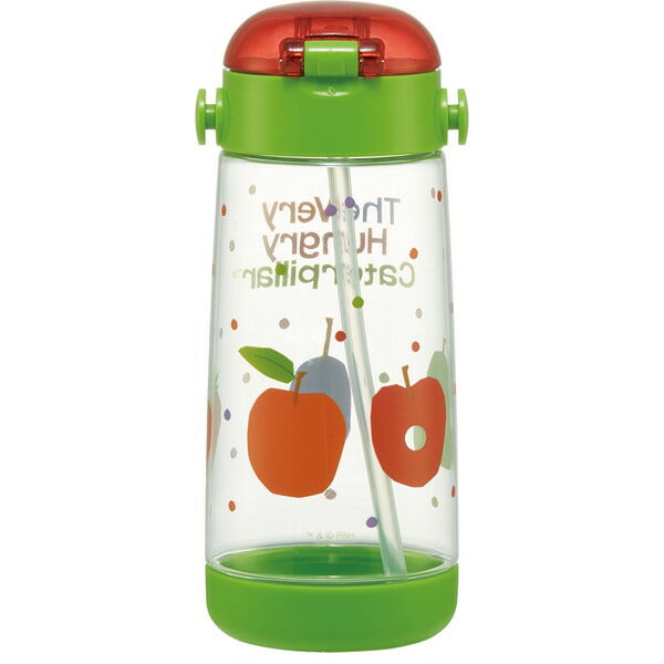 SKATER Lightweight Straw Bottle with Shoulder Strap (480ml) - The Very Hungry Caterpillar