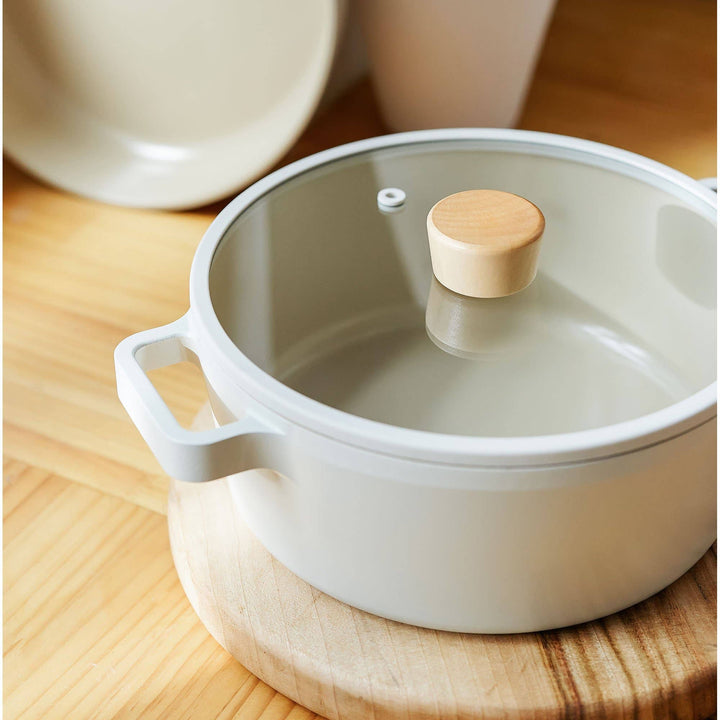FIKA 4QT Stock Pot with Glass Lid ( 9.4")