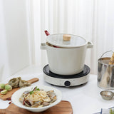 FIKA 4.9QT Deep Stock Pot with Glass Lid ( 8.7")