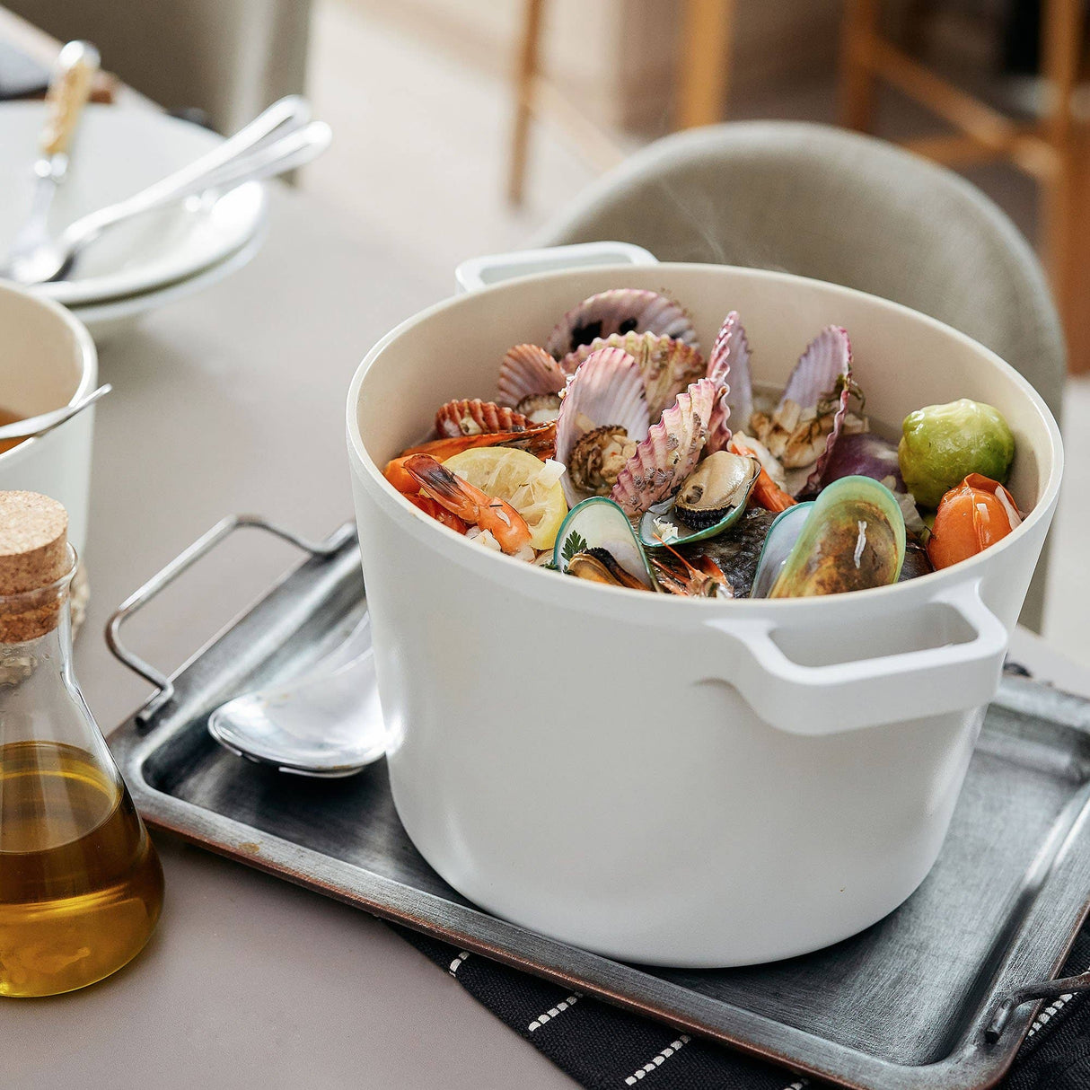 FIKA 4.9QT Deep Stock Pot with Glass Lid ( 8.7")