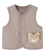 Quilted Vest with Bear Pocket