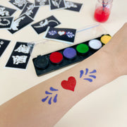 ColorMaster Face & Body Paint Kit + 12 Stencils