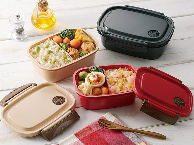 Microwavable Airtight Bento Lunch Box Set Lovely Red with Bottle f