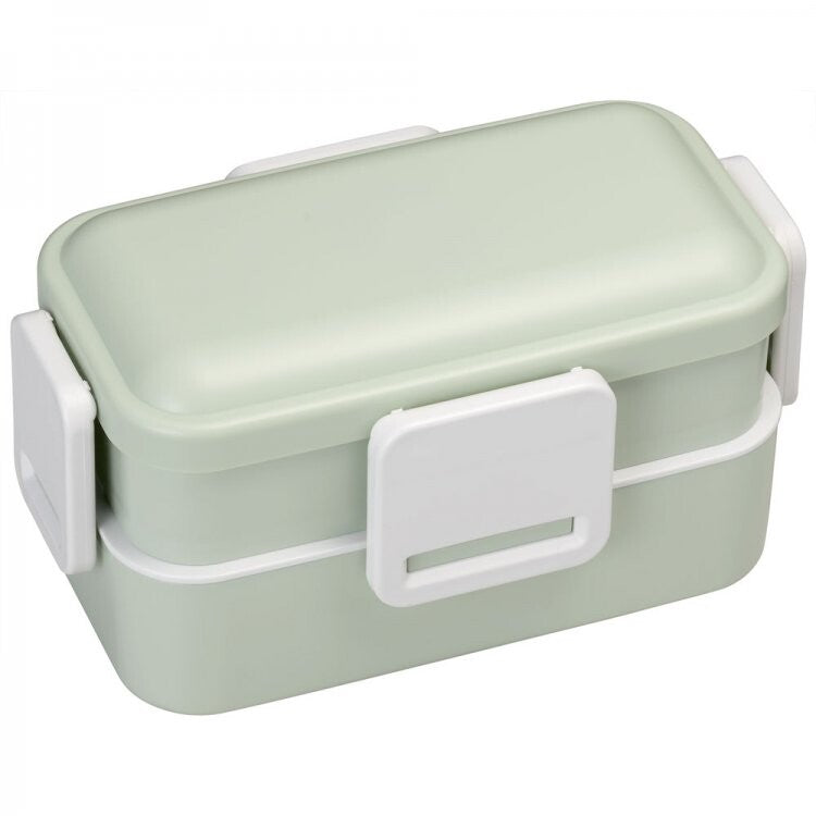 Antibacterial 2-Tier Lunch Box – Soft Green (600ml)