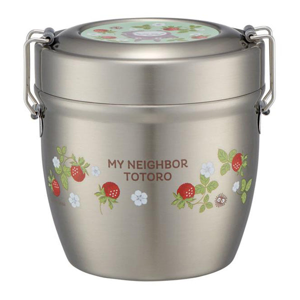 SKATER Cafe Bowl Stainless Steel Vacuum Insulation Food Jar 550 ml - My Neighbor Totoro Raspberry