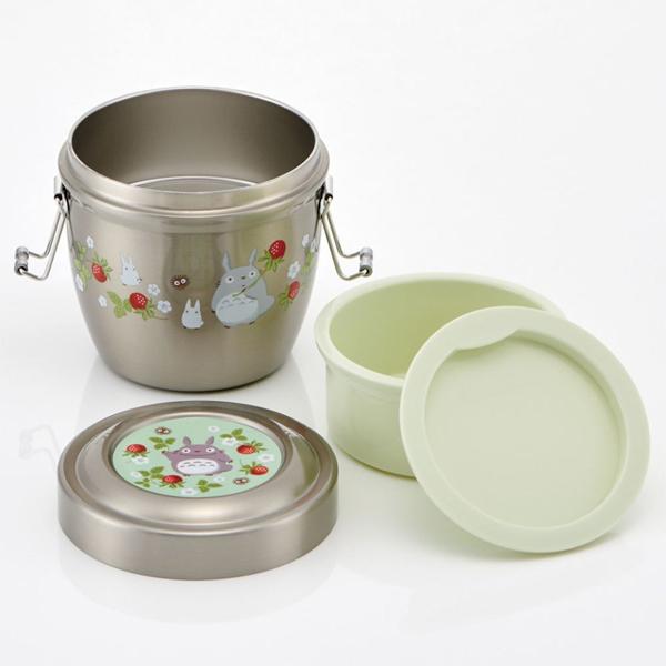 SKATER Cafe Bowl Stainless Steel Vacuum Insulation Food Jar 550 ml - My Neighbor Totoro Raspberry