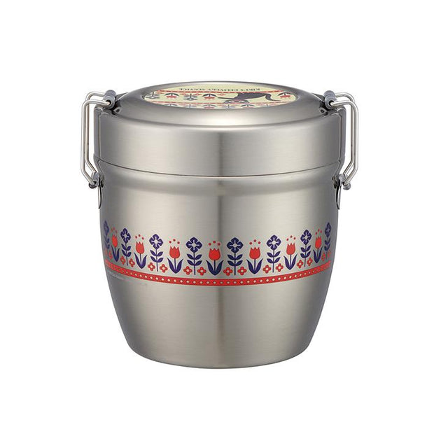 SKATER Cafe Bowl Stainless Steel Vacuum Insulation Food Jar 550 ml - Kiki's Delivery Service Modern Flower