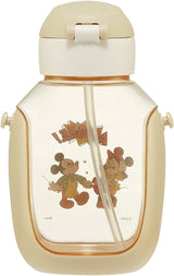 SKATER One-Push Straw W ater Bottle with Carrier (530ml) - Mickey & Friends