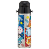 SKATER Ultralight Stainless Steel Flask Water Bottle with Shoulder Strap - Pokemon (580ml)