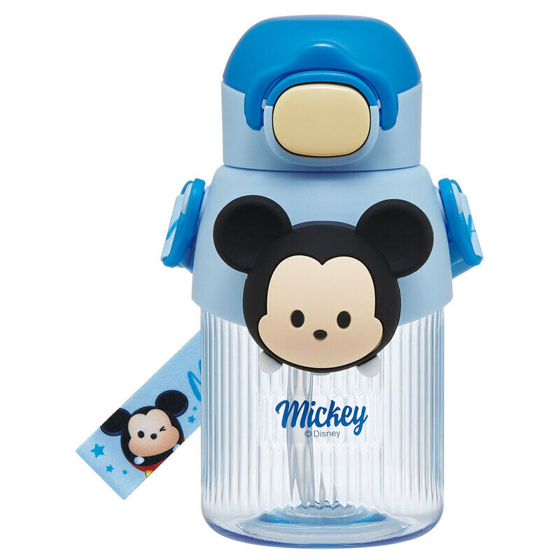 3D Mascot Straw Water Bottle with Carrier - Tsum Tsum Mickey