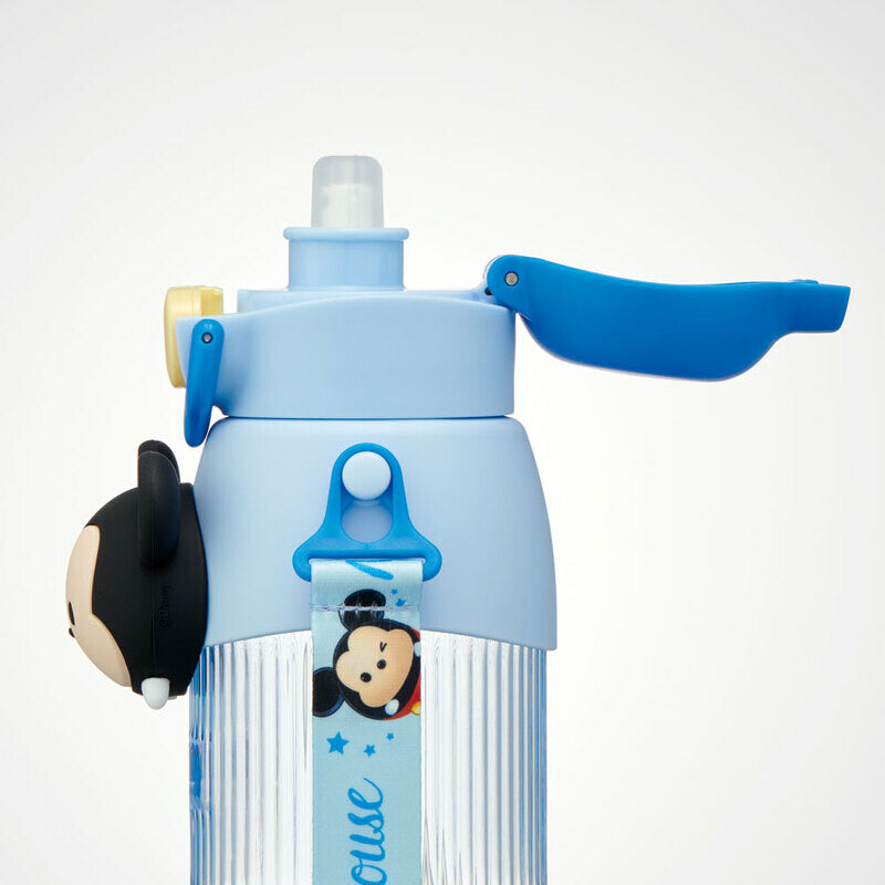 3D Mascot Straw Water Bottle with Carrier - Tsum Tsum Mickey