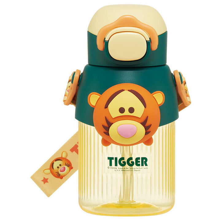 3D Mascot Straw Water Bottle with Carrier - Tsum Tsum Tigger
