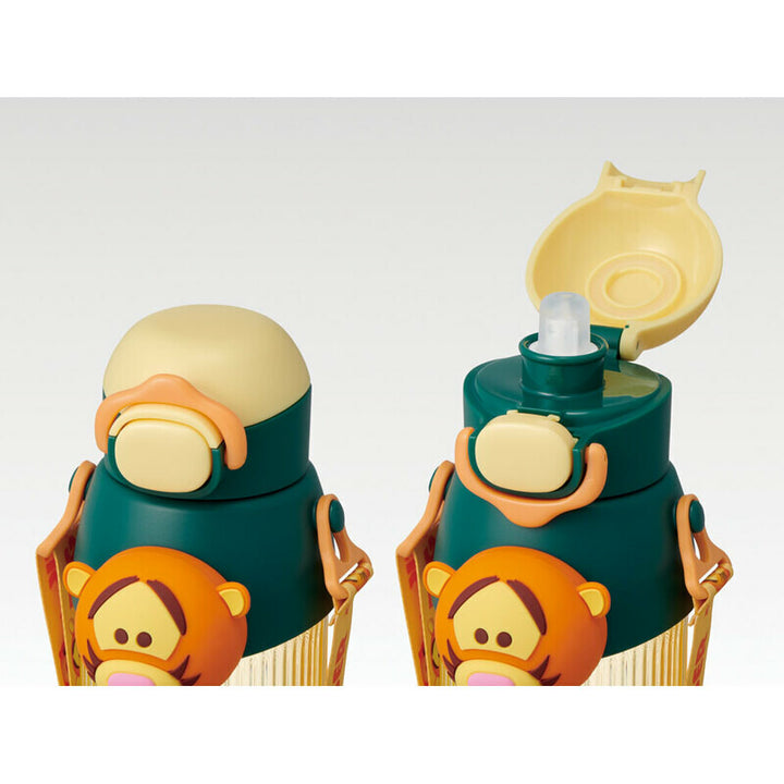 3D Mascot Straw Water Bottle with Carrier - Tsum Tsum Tigger