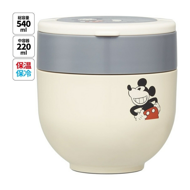 SKATER Cafe Bowl Stainless Steel Vacuum Insulation Food Jar 540ml - Mickey