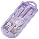 Skater Stainless Steel Portable Cutlery Trio Set - Kuromi