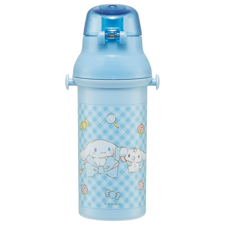 Antibacterial Flask Water Bottle with Carry Strap (480ml) - Cinnamoroll Big Ribbon
