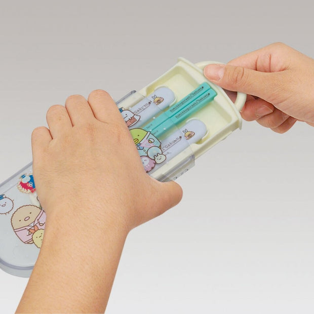 Stainless Steel Portable Cutlery Trio Set - Sumikko Gurashi Gakuen