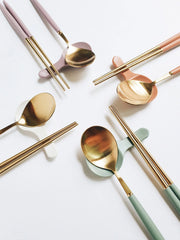 BOGEN Eiffel Gold Spoon & Chopsticks Set