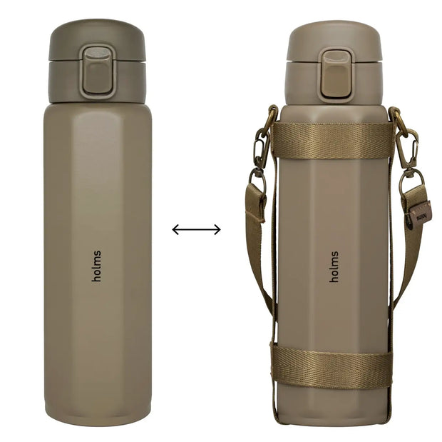 Holms Vacuum Insulated Water Bottle with Carry Strap 八角形保冷保溫瓶 (附提帶)