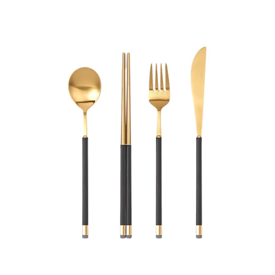 Kara Gold Flatware Dinner Set