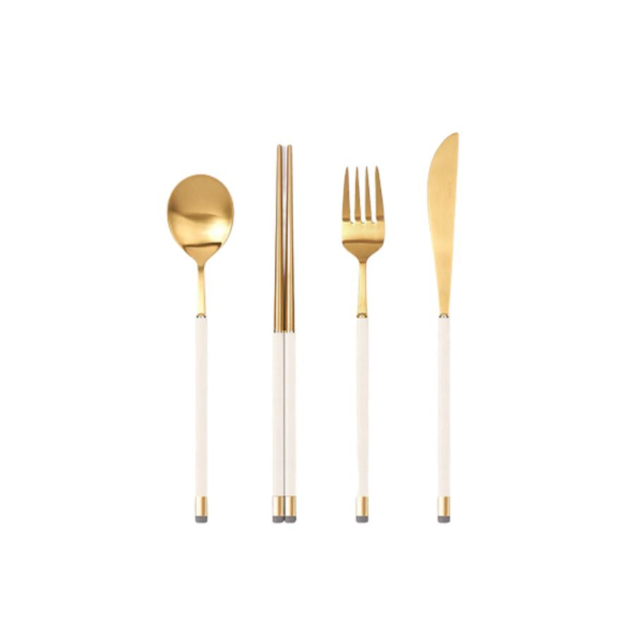 Kara Gold Flatware Dinner Set