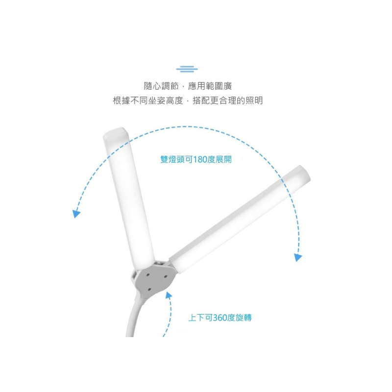 LED多功能二合一廣角護眼檯燈