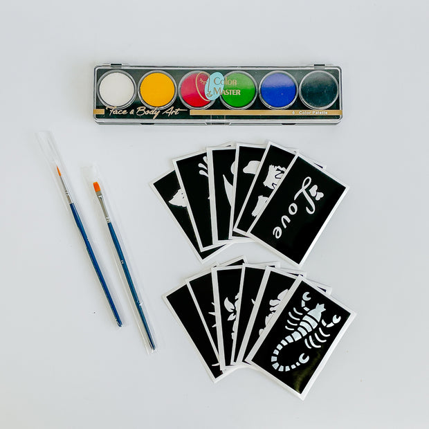 ColorMaster Face & Body Paint Kit + 12 Stencils – Yo! Baby Shop