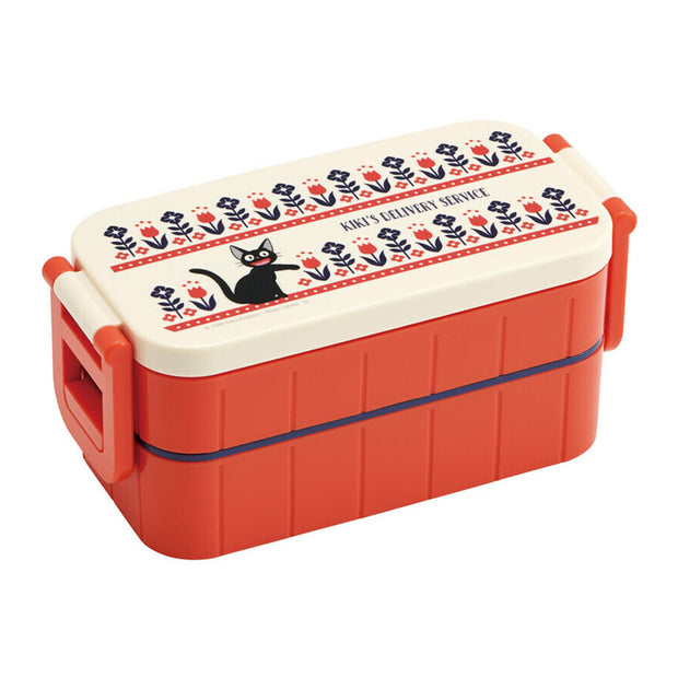 2-Tier Divided Antibacterial Lunch Box (600ml) - Kiki's Delivery Service