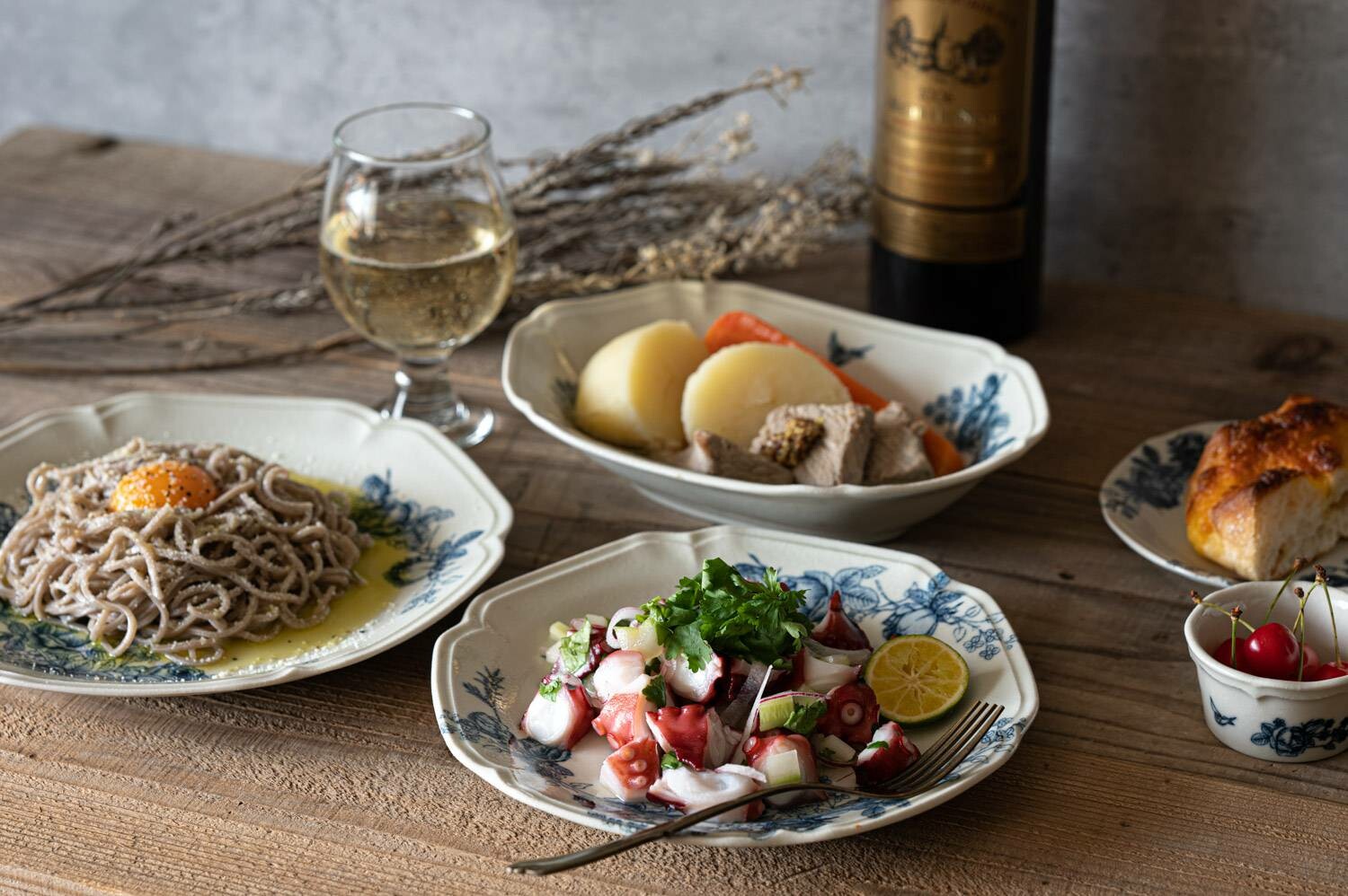 Mino Ware Vintage Rose Main Plate (21.5cm)