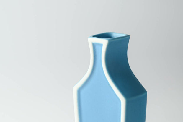 Mino Ware Framed Vase (Set of 2) - Turkey Blue & Mustard