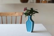 Mino Ware Framed Vase (Set of 2) - Turkey Blue & Mustard