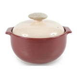 Kiesel Ceramic Casserole Clay Pot - 2.0QT, Plum