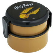 SKATER Antibacterial 2-Tier Snack Bento Box - Harry Potter Snitch