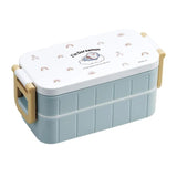2-Tier Divided Antibacterial Lunch Box (600ml) - Doraemon Sky Walk