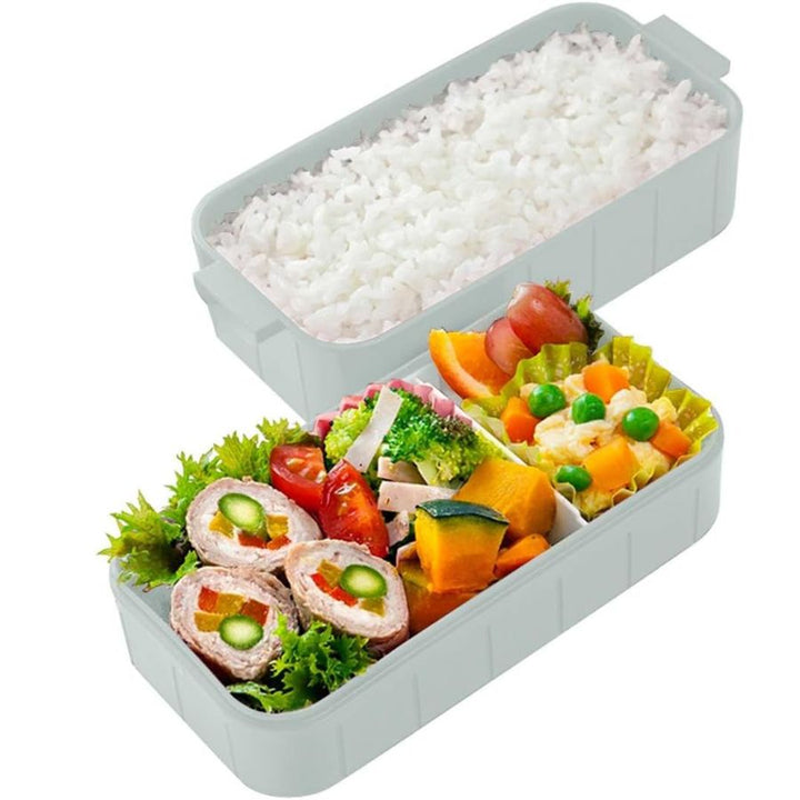 2-Tier Divided Antibacterial Lunch Box (600ml) - Doraemon Sky Walk