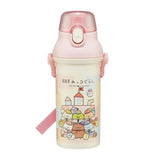 Skater Antibacterial Flask Water Bottle with Carry Strap (480ml) - Sumikko Gurashi School