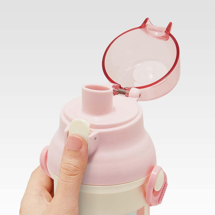 Skater Antibacterial Flask Water Bottle with Carry Strap (480ml) - Sumikko Gurashi School