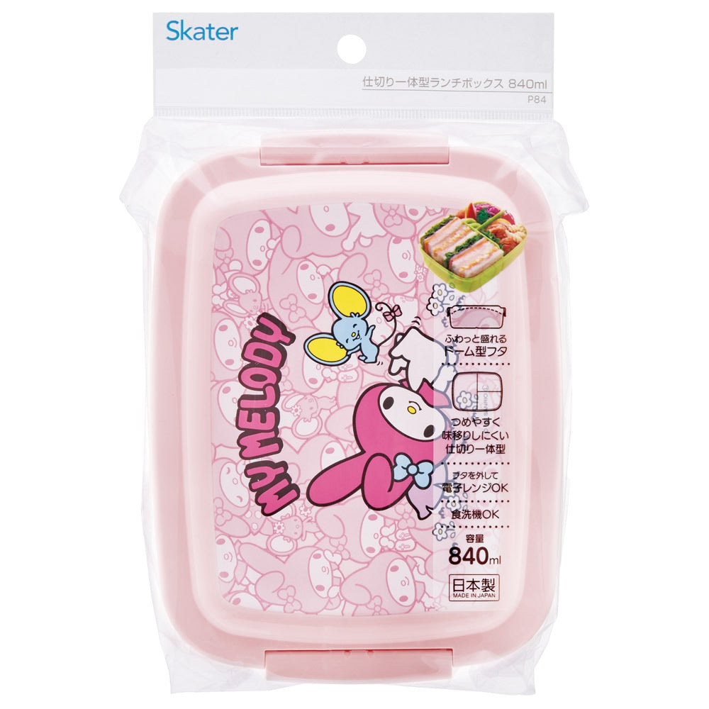 SKATER My Melody Divided Lunch Box 840ml | Japanese Bento Box with