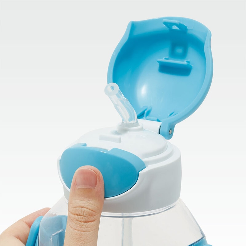 SKATER One-Push Straw Water Bottle with Carrier (530ml) - Doraemon