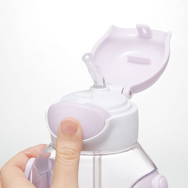 SKATER One-Push Straw Water Bottle with Carrier (530ml) - Sinapushu