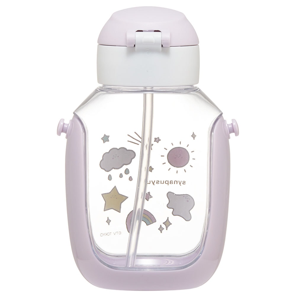 SKATER One-Push Straw Water Bottle with Carrier (530ml) - Sinapushu