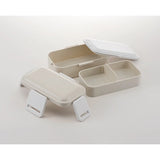 Antibacterial 2-Tier Lunch Box – Soft Gray (600ml)
