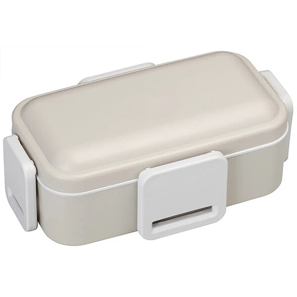 Antibacterial 2-Tier Lunch Box – Soft Gray (600ml)