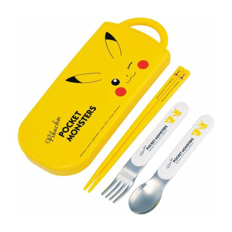 Pikachu Stainless Steel Portable Cutlery Trio Set