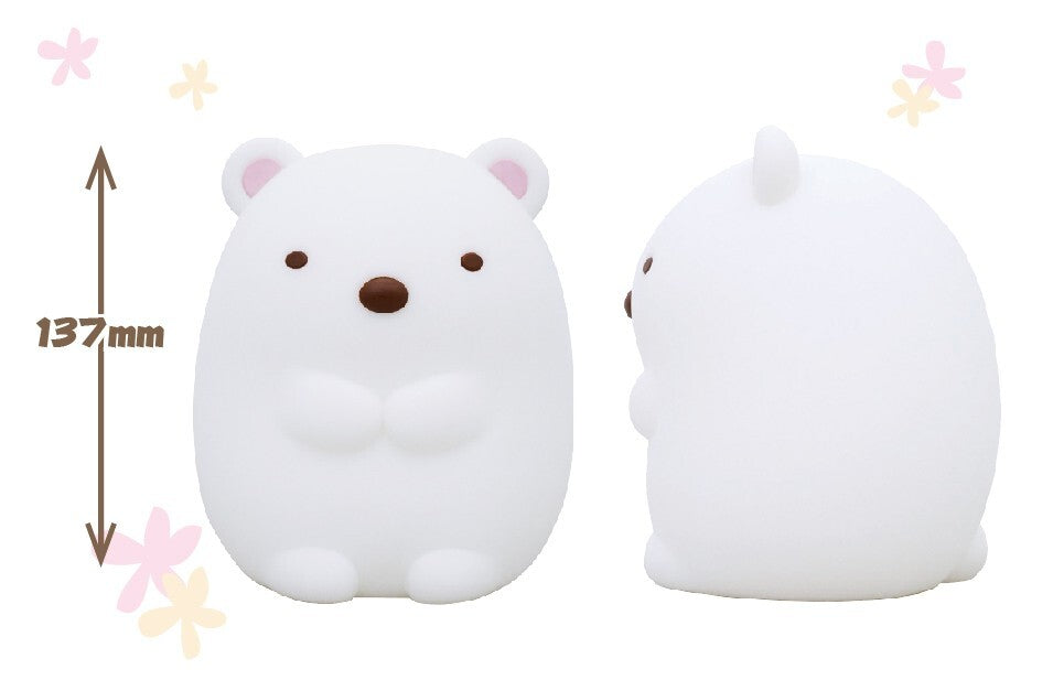 sumika ルームライト　受注生産品　ランプ　ホワイト　グッズ Sumikko Gurashi Shirokuma Silicone Night Light – Soft Kids Bedside
