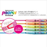 Uni Propus Window Highlighter, 5 Soft Color Set