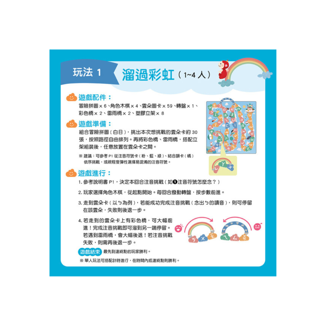 歡迎光臨ㄅㄆㄇ天空城 注音符號益智桌遊